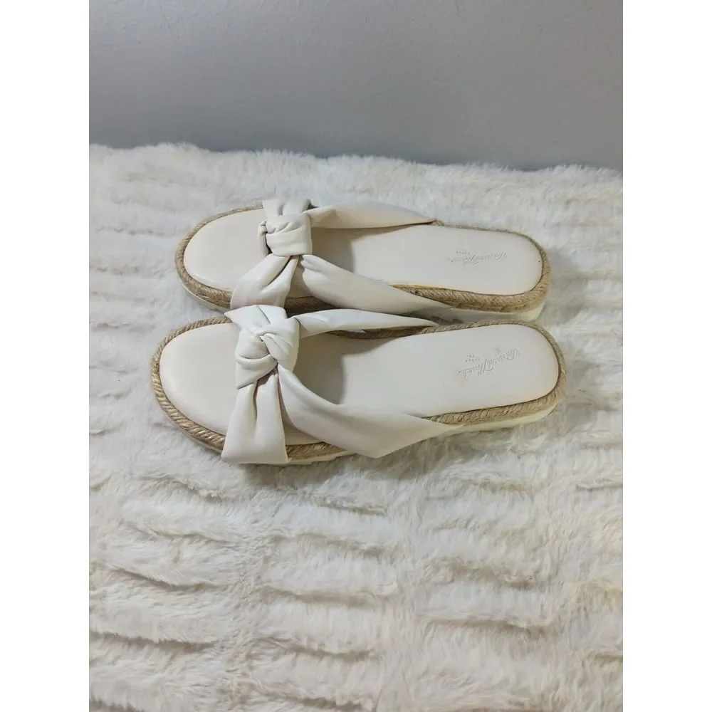 Universal Thread Women's Dena Knotted Espadrille Sandals Off‎ White Size 6 1/2